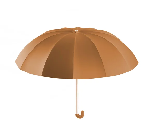 Regenschirm braun, 3D-Render. — Stockfoto