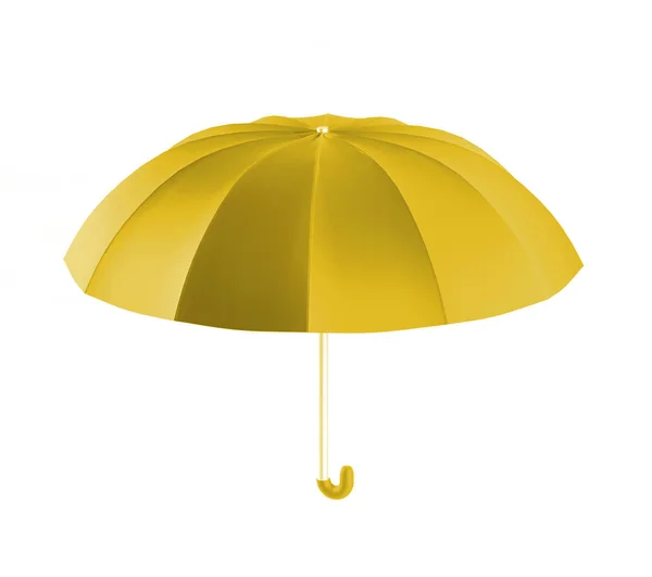 Regenschirm gelb, 3D-Renderer. — Stockfoto