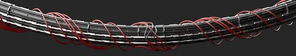 电缆电缆, 3D,渲染. — 图库照片
