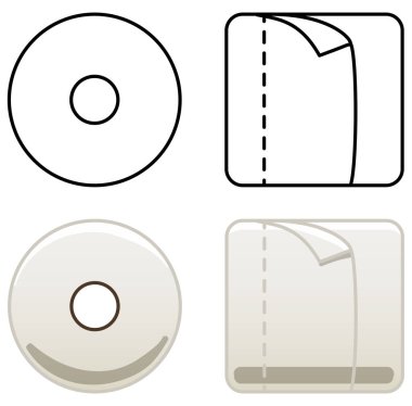 Renkli ve çizgi versiyonlarında tuvalet kağıdı