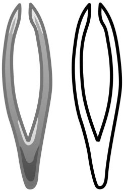 Renkli ve çizgi versiyonlarında metal cımbız