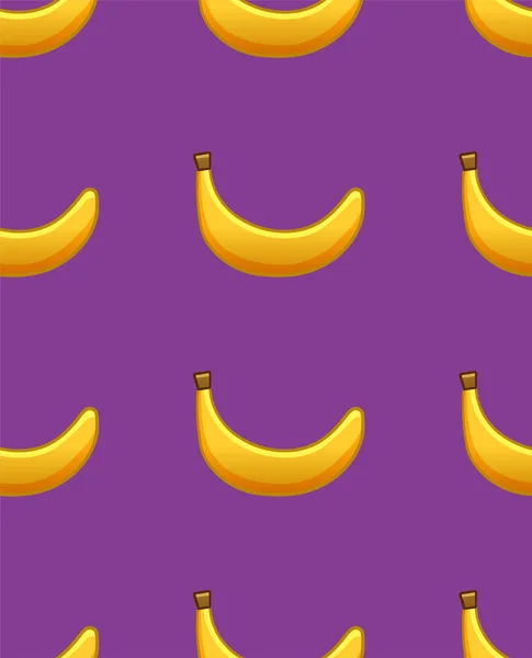 Bananas Seamless Pattern Print Textile Decor Site Purple Background Vector — Stock Vector