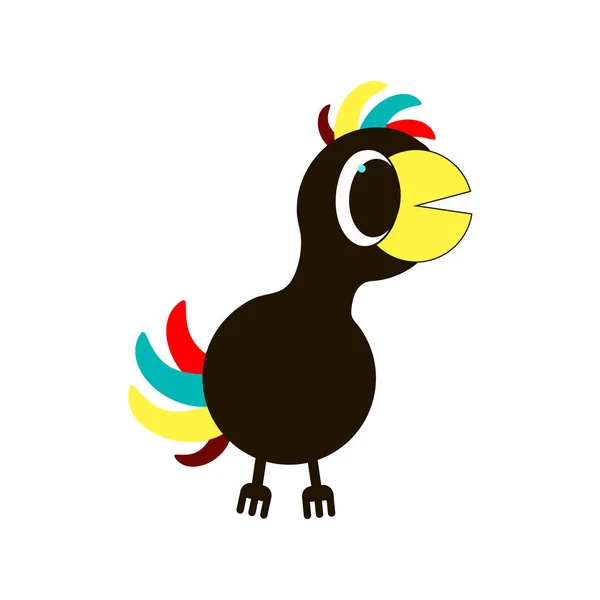 Desenho animado papagaio bonito — Vetor de Stock