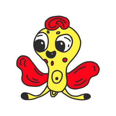 komik karikatür kelebek