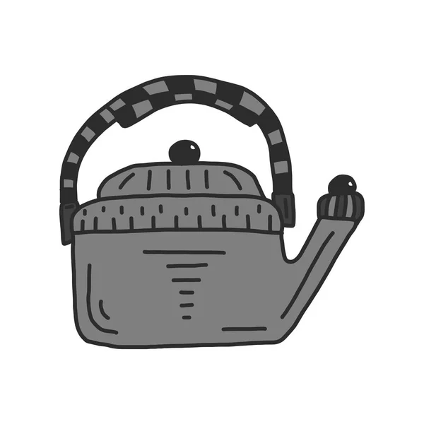 Плоская иллюстрация векторного чайника. чай изолирован на белом фоне. знак символ — стоковый вектор