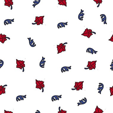 Soyut yapraklarla kusursuz desen