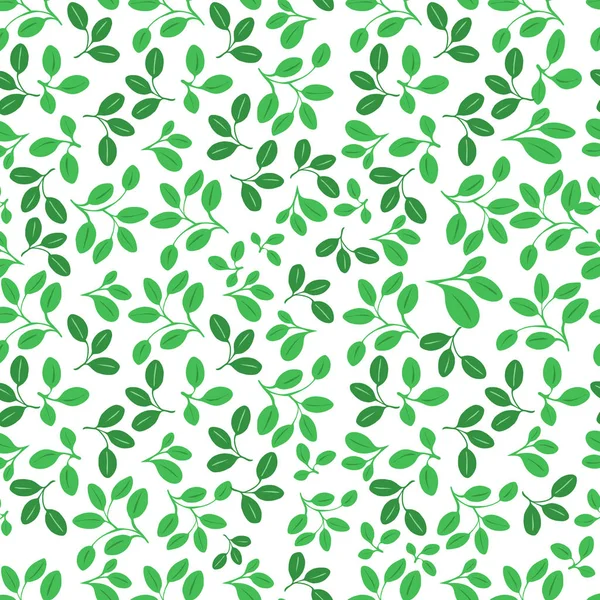 Hand painted ink leaves seamless floral pattern vector background. leaf pattern — Stock Vector