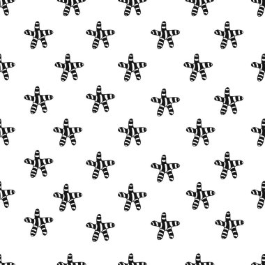 El çizimi, yıldızlı, pürüzsüz desen. vektör illüstrasyonu