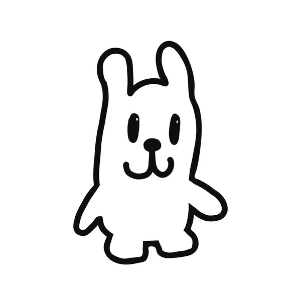 Eenvoudig, minimalistisch konijnenlogo. Leuke cartoon bunny vector illustratie. — Stockvector