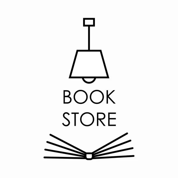 Modèle Logo Pour Une Librairie Une Société Passionnés Livres Illustration — Image vectorielle