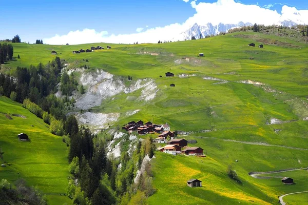 Villaggio Medel Curaglia Grigioni Alpi Svizzere Valle Medel Surselva — Foto Stock