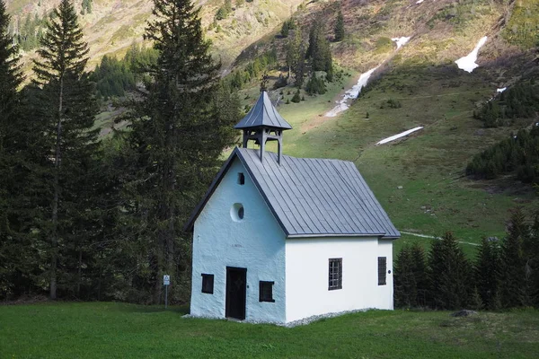 Kapelle Brida Alpsu Dieni Sedrun Oratorium Chiesetta Immersa Nella Natura — Stockfoto