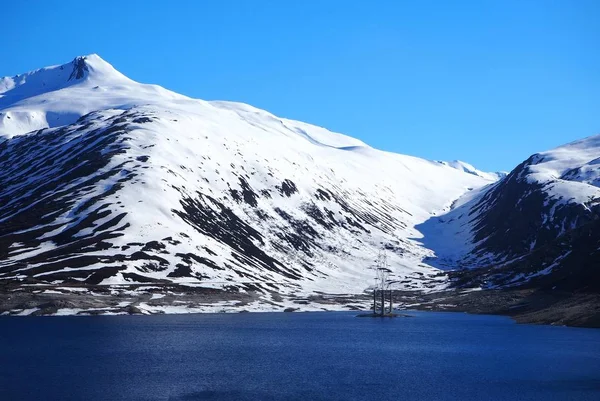 Lago Santa Maria Passo Del Lucomagno Con Vista Sulla Val —  Fotos de Stock