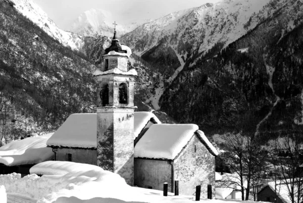 Oratory Santa Maria Delle Grazie Village Sommascona Olivone Blenio Valley — Stock fotografie