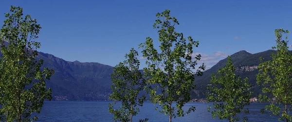 Der Verbano See Gesehen Von Luino Italien — Stockfoto