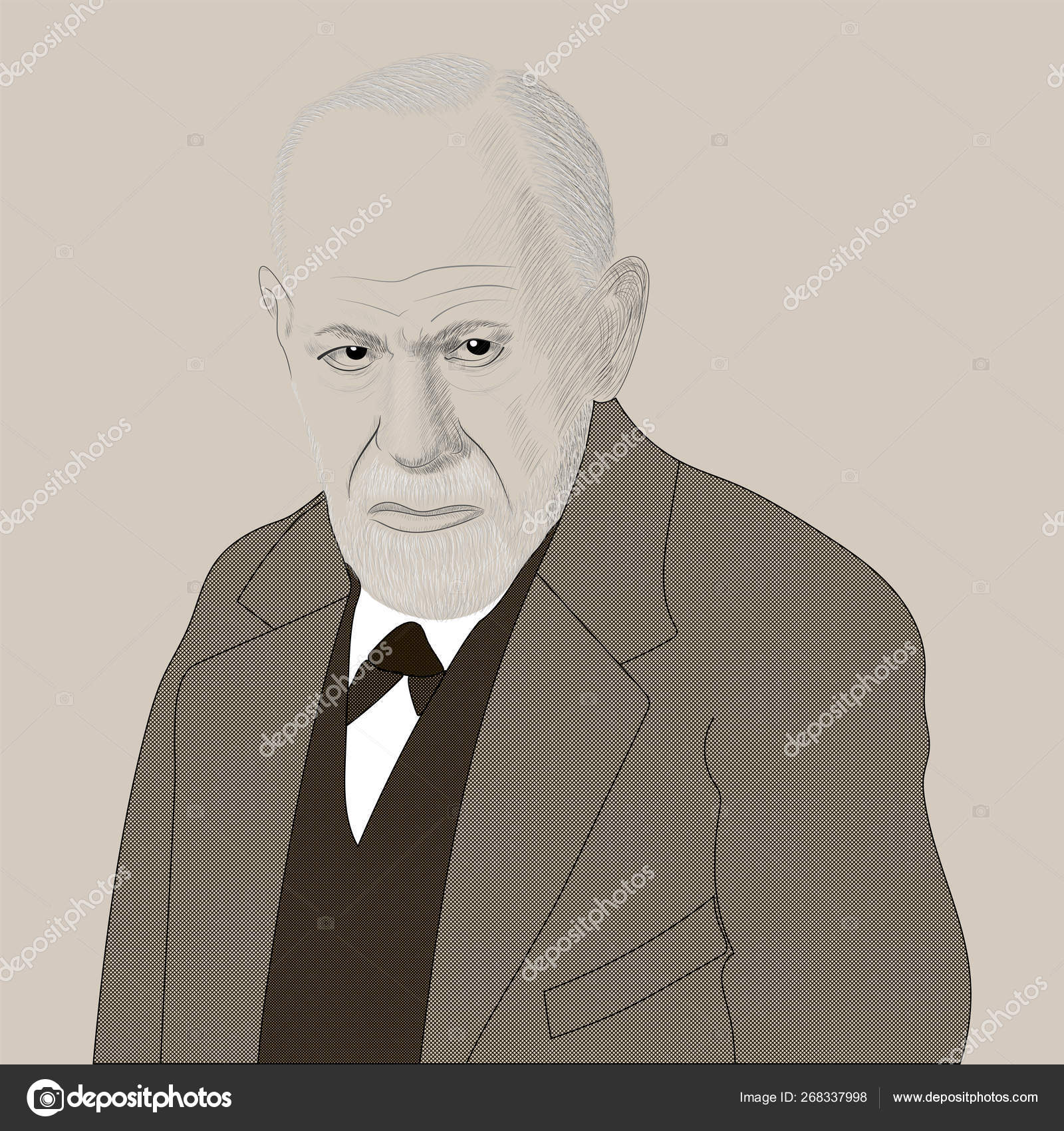Portrait Of Sigmund Freud Stock Vector Image By C Yuliya Darafei