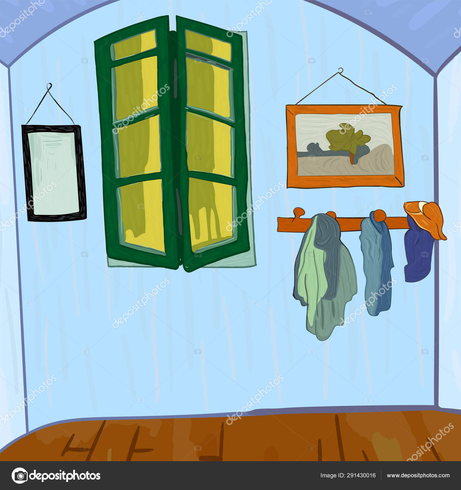 Wall In Van Gogh Style Stock Vector C Yuliya Darafei