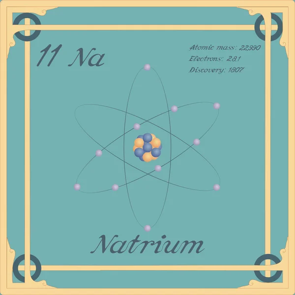 Ícone colorido Natrium . — Vetor de Stock