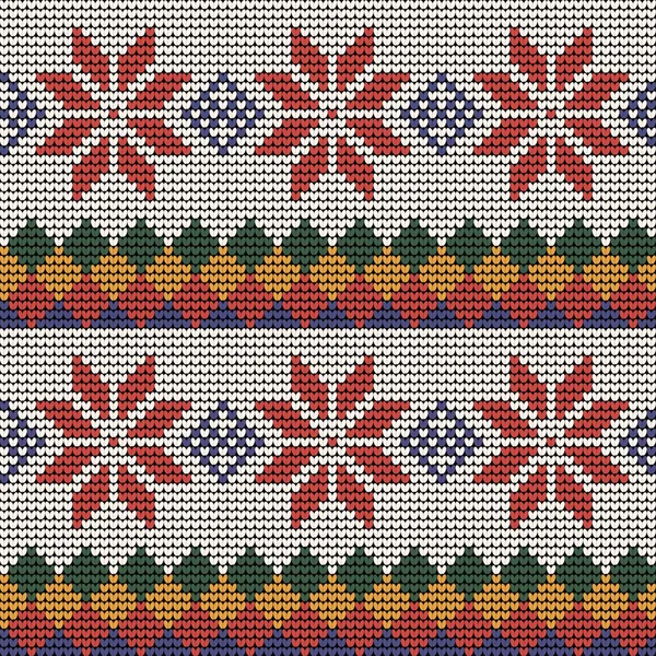 Norwegisches traditionelles Ornament. nahtloses Muster mit floralem Ornament. — Stockvektor