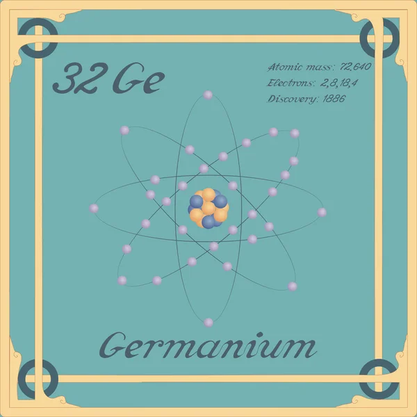 Ícone colorido de germânio . — Vetor de Stock