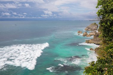 Tropikal deniz okyanus ve beach tatil seyahat ve tatil için güzel açık görünüm