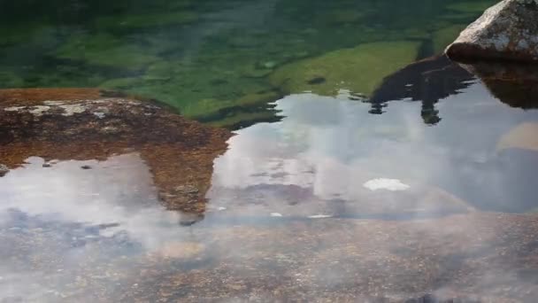 Cinemagraph. Estate natura montagna foresta lago paesaggio, time-lapse . — Video Stock