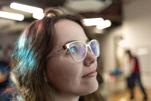 Portrait Of Female Student Standing In College Building — Stock Photo, Image