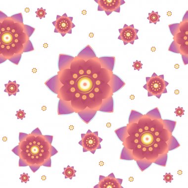 Dikişsiz vektör desen baskı soyut çiçekler taban Rgb