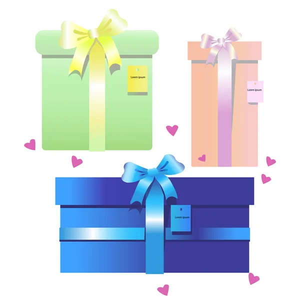 Vector Icon Illustration Presents Gifts — Stock Vector