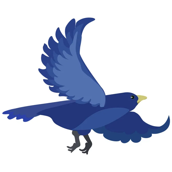 Vektör simgesi illüstrasyon Mavi kuş mutluluk getiriyor