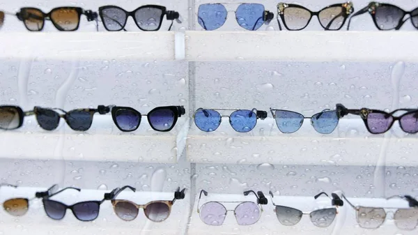 Sonnenbrille Shop Hintergrund Dekoration Druck — Stockfoto