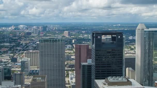 Вид Хьюстон Небоскреба Jpmorgan Chase Tower — стоковое видео