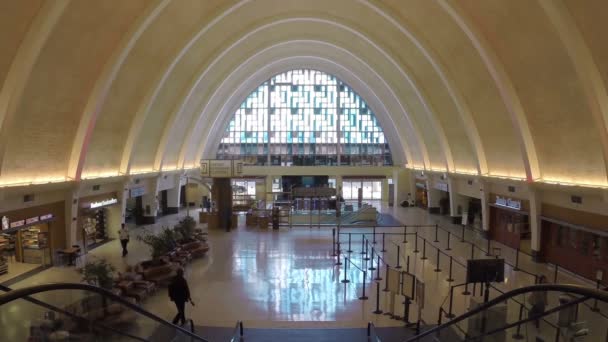 Ludvík Armstrongův Mezinárodní Letiště Msy Klasická Původní Architektura Vnitřní Klenby — Stock video