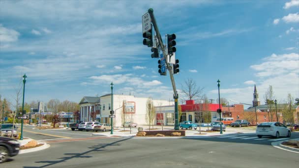 Hendersonville Skärningspunkten Mellan Main Street Och Four Seasons Boulevard Mot — Stockvideo