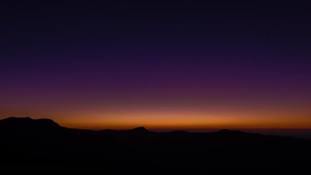 Rainbow Sunrise Purple Orange Colors Early Morning Blue Ridge Mountains — Stock Video