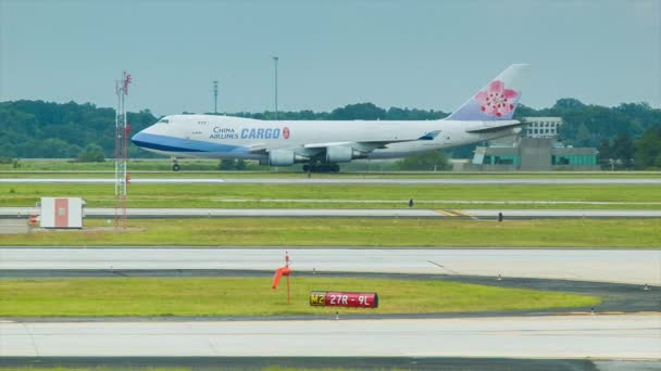 Kína Airlines Cargo Boeing 747 400 Air Teherhajó Vezetés Egy — Stock videók