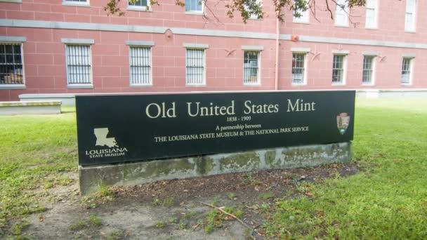 Old United States Mint Localizado Bairro Francês Nova Orleans Com — Vídeo de Stock