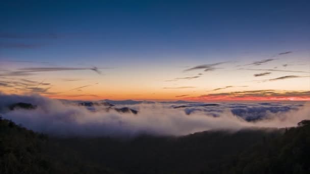 Blue Ridge Parkway Vista Panorámica Hacia Amanecer Amanecer Las Montañas — Vídeos de Stock