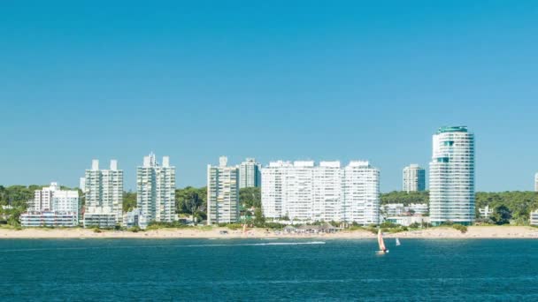 Apartamento Luxo Condos Hotel Resorts Edifício Exterior Punta Del Este — Vídeo de Stock