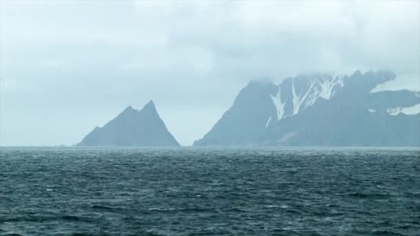 Elephant Island Antarktyda Close Widziany Mijania Statek Oceanie Południowym — Wideo stockowe