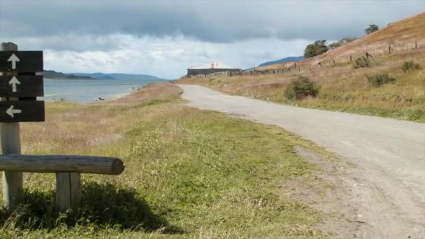 Instruções Dentro Estancia Haberton Tierra Del Fuego Perto Ushuaia Argentina — Vídeo de Stock