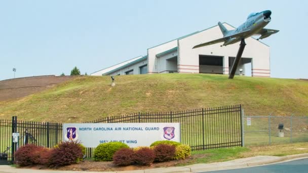 North Carolina Air National Guard 145 Luftbrücke Flügel Charlotte Douglas — Stockvideo