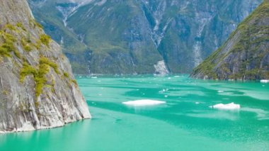 Dramatik Manzara ve Turkuaz Su ile Alaska Tracy Kol Fiyort Içinde Epic Manzara Seyir