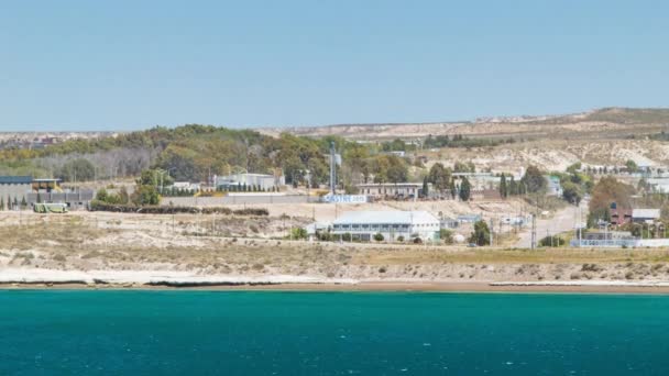 Città Periferia Fuori Puerto Madryn Argentina Con Clima Secco Soleggiato — Video Stock