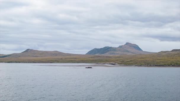 Kaphornstrände Nahe Der Südlichsten Spitze Südamerikas Bei Ruhiger See Und — Stockvideo