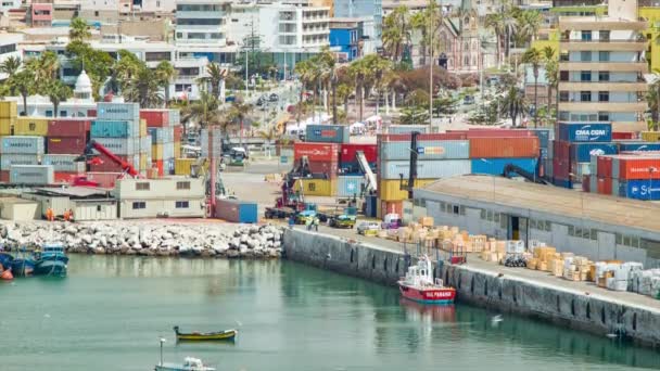 Arica Chile Cidade América Sul Cena Beira Mar Com Ambiente — Vídeo de Stock