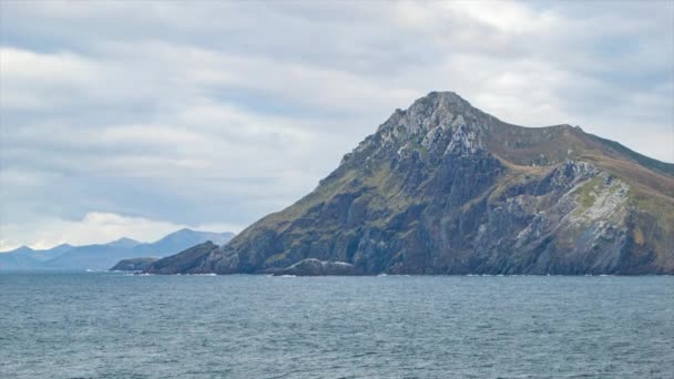 Cape Horn Déli Hegye Dél Amerika Közepes Shot Mountain Találkozó — Stock videók