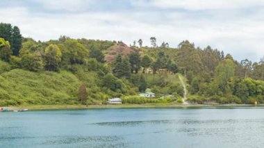 Şili'de Puerto Montt Güney Amerika Port City yakınında Huzurlu Kırsal Yaşam