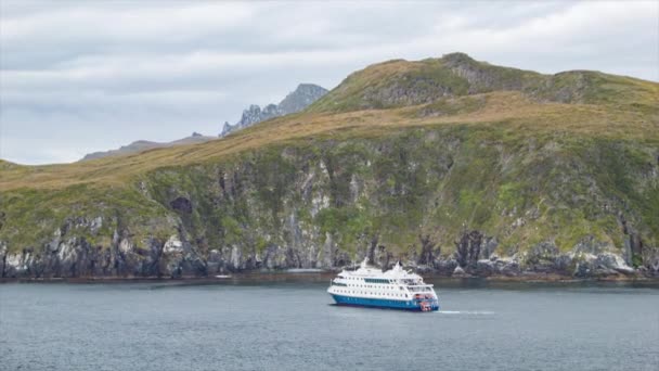 Cape Horn Yacht Tourists Trazendo Para Ponta Mais Meridional América — Vídeo de Stock