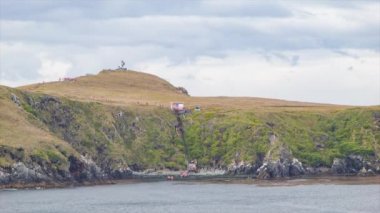 Cape Horn Turistler Güney Amerika'nın Güney Ucunda Albatros Heykel Anıtı Kadar Going